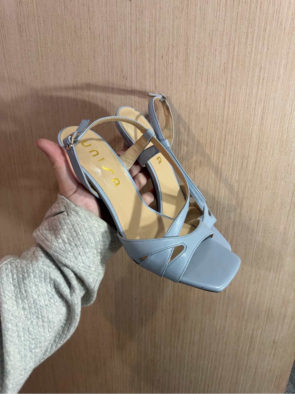 Unisa Powder Blue Strappy Slingback Heels Size 10
